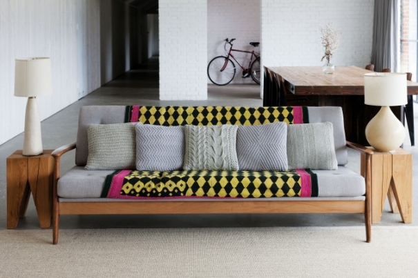 Couch and cushions